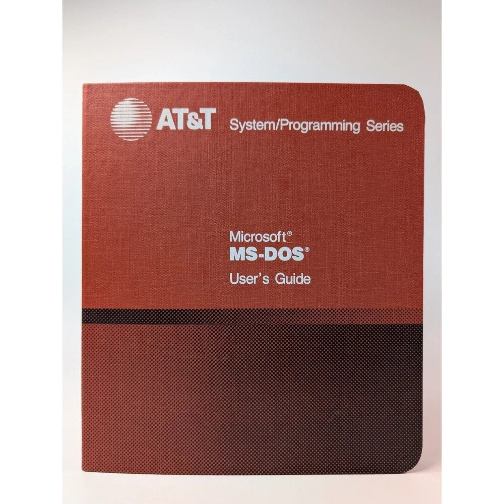 AT&T Microsoft MS-DOS User’s Guide Binder Vintage System Programming (Empty)